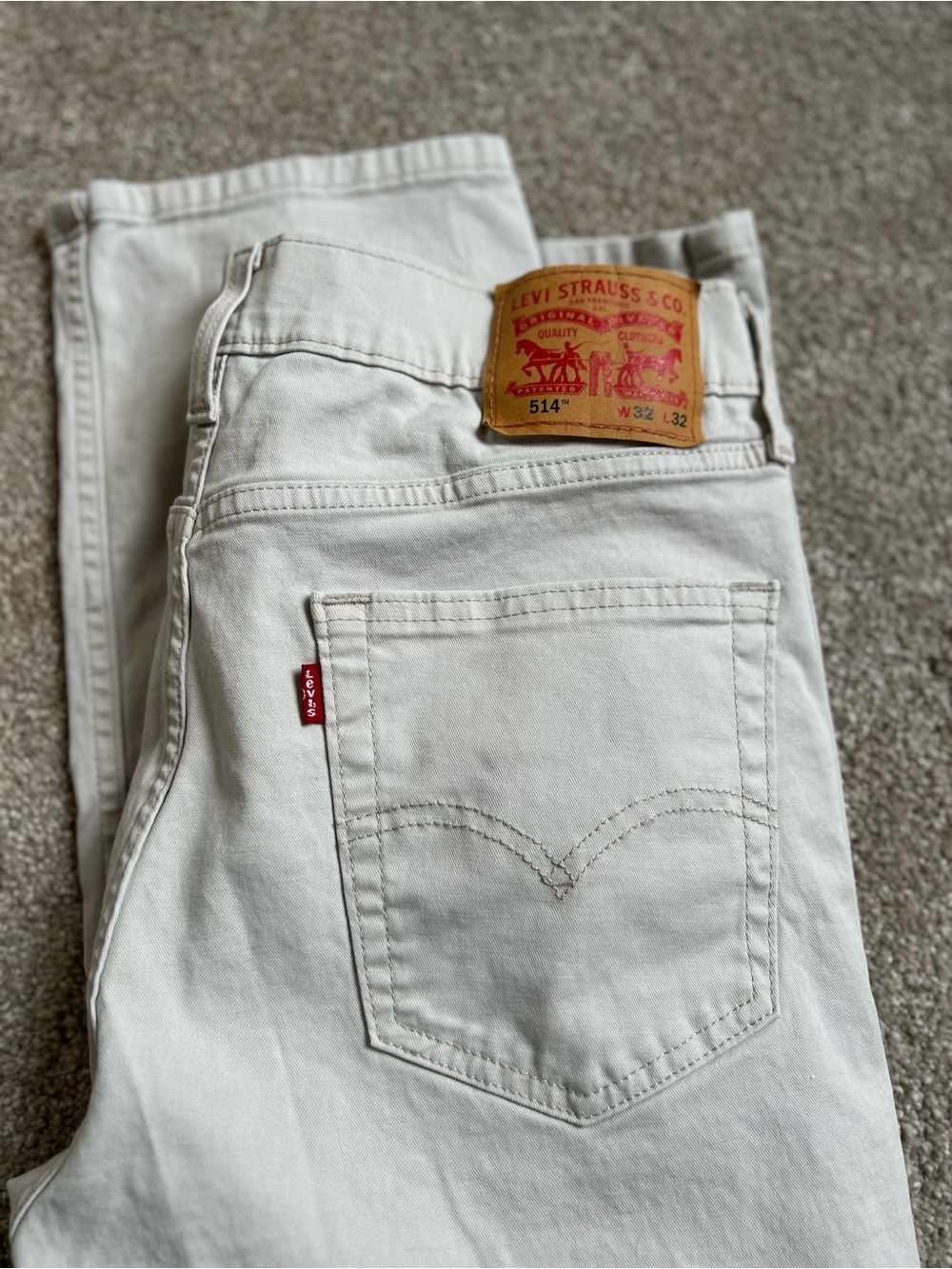 Levi's Slim Straight Men's Jeans in Off-White